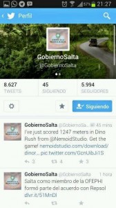 twitter de funcionarios salteños