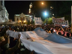 Marcha docente en la capital salteña el pasado sabado 1 de marzo. Crédito El Tribuno