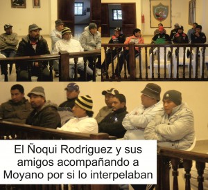El Ñoqui Rodriguez y sus amigos acompañando a Moyano por si lo interpelaban